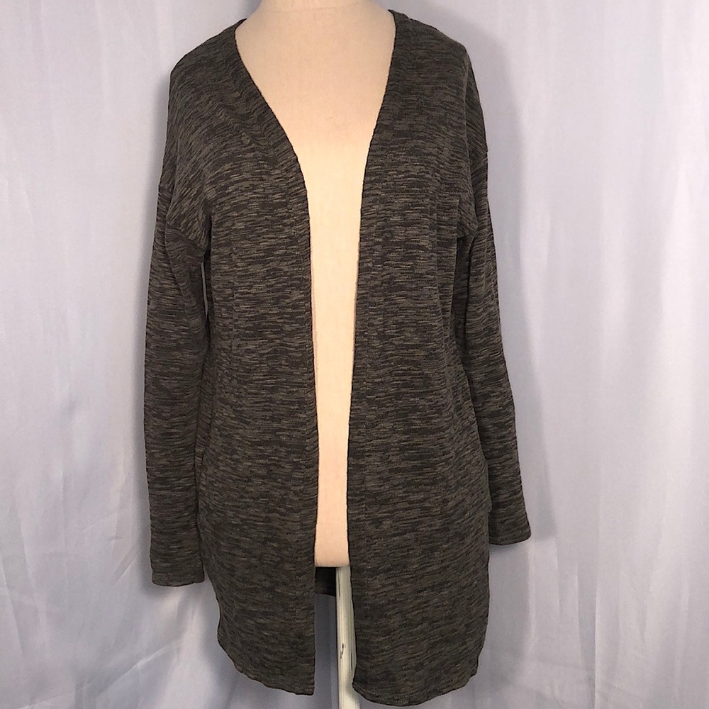 Topshop Green Open Front Cardigan 4